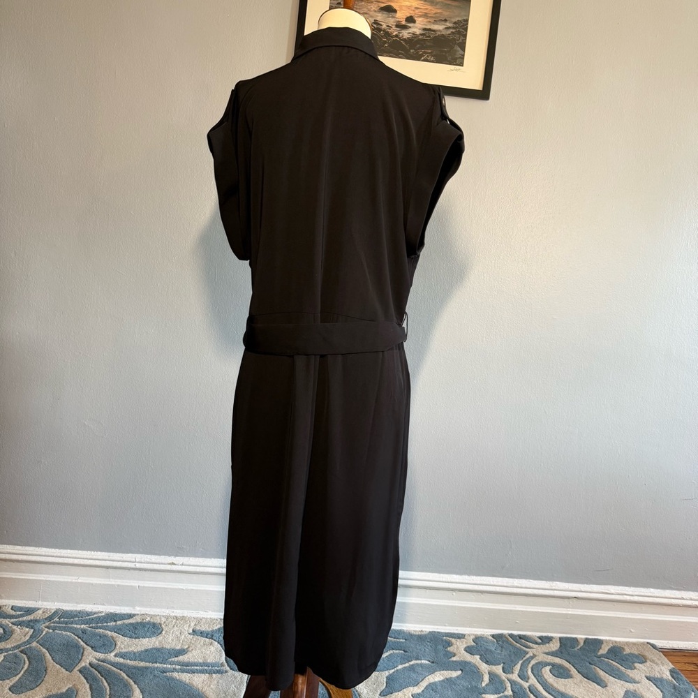 NWTMichael Kors Black Midi Dress with Belt - Picture 5 of 7